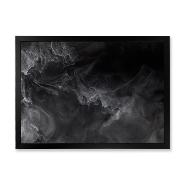 Wrought Studio Black And Grey Mixed Liquid Ink Black And Gray Mixed Liquid Ink - Picture Frame ...
